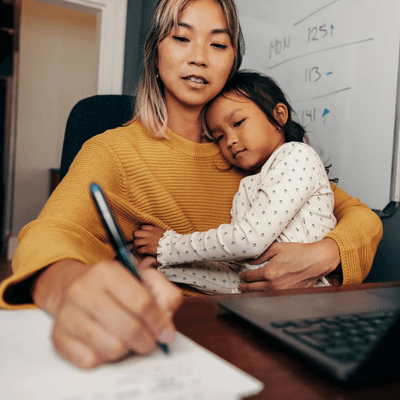 Parent and child during consultation